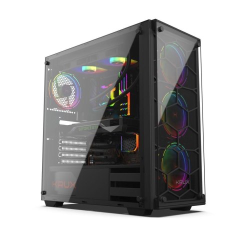 Obudowa KRUX Leda ATX z oknem, bez zasilacza KRUX Obudowa KRUX Leda ATX z oknem, bez zasilacza KRUX