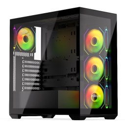 Obudowa Krux Exo ATX RGB z oknem bez zasilacza czarna KRUX