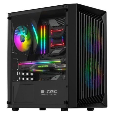 Obudowa LOGIC ATOS ARGB mATX/mITX Mini USB 3.0 Black bez zasilacza Logic Concept Obudowa LOGIC ATOS ARGB mATX/mITX Mini USB 3.0 Black bez zasilacza Logic Concept
