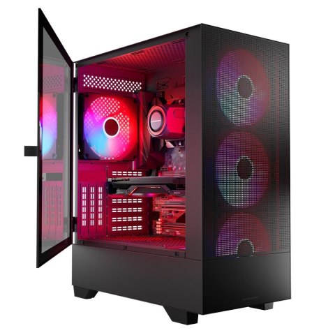 Obudowa Modecom Siroco ARGB Flow MIDI USB 3.0 x 2 + Type C, Czarna Modecom Obudowa Modecom Siroco ARGB Flow MIDI USB 3.0 x 2 + Type C, Czarna Modecom