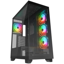 Obudowa Rampage Hydra V1 4x wentylator USB-C/USB-A + hub, czarna Rampage