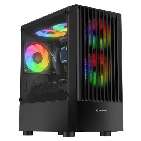 Obudowa Rampage Lyra Mesh PC Mid-T 3x wentylator RGB czarna Rampage Obudowa Rampage Lyra Mesh PC Mid-T 3x wentylator RGB czarna Rampage