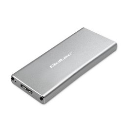 Obudowa/kieszeń Qoltec na dysk M.2 SSD | SATA | NGFF | USB 3.0 | Super speed 5Gb/s | 2TB | Srebrny Qoltec