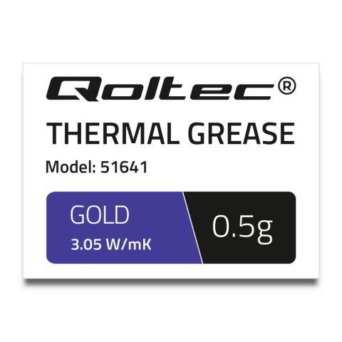 Pasta termoprzewodząca Qoltec 3.05 W/m-K | 0.5g | złota Qoltec Pasta termoprzewodząca Qoltec 3.05 W/m-K | 0.5g | złota Qoltec