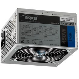 Zasilacz ATX 450W Akyga Basic AK-B1-450 Fan12cm P4 3xSATA AKYGA