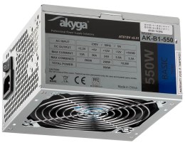 Zasilacz ATX 550W Akyga Basic AK-B1-550 Fan12cm P4 3xSATA PCI-E AKYGA