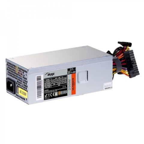 Zasilacz TFX 250W Akyga AK-T1-250 P4 3x SATA Molex APFC 80+ gold FAN 8cm AKYGA Zasilacz TFX 250W Akyga AK-T1-250 P4 3x SATA Molex APFC 80+ gold FAN 8cm AKYGA