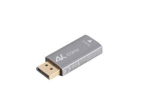 Adapter Lanberg Displayport (M) -> HDMI (F) 4K srebrny LANBERG Adapter Lanberg Displayport (M) -> HDMI (F) 4K srebrny LANBERG