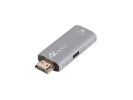 Adapter Lanberg HDMI (M) -> Displayport (F) 4K srebrny LANBERG