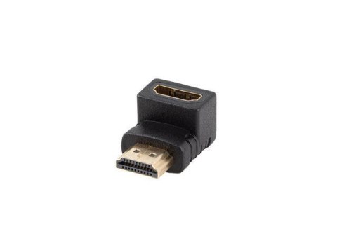 Adapter Lanberg HDMI(M) -> HDMI(F) 4K kątowy dół czarny LANBERG Adapter Lanberg HDMI(M) -> HDMI(F) 4K kątowy dół czarny LANBERG