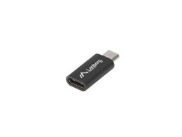 Adapter Lanberg USB type-C(F) - micro USB-B(M) czarny LANBERG