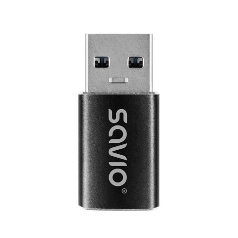 Adapter USB-C 3.1 (F) Savio AK-81 USB-A 3.1 (M), Czarny Savio Adapter USB-C 3.1 (F) Savio AK-81 USB-A 3.1 (M), Czarny Savio