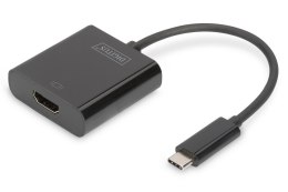 Adapter graficzny DIGITUS HDMI 4K 30Hz UHD na USB 3.1 Typ C, z audio, czarny, 0,15m Digitus