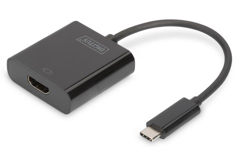 Adapter graficzny DIGITUS HDMI 4K 30Hz UHD na USB 3.1 Typ C, z audio, czarny, 0,15m Digitus Adapter graficzny DIGITUS HDMI 4K 30Hz UHD na USB 3.1 Typ C, z audio, czarny, 0,15m Digitus