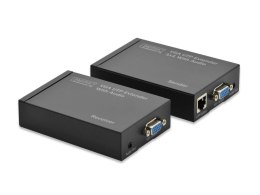 Extender VGA DIGITUS do 300m po Cat.5e UTP, 1920x1200p WUXGA, z audio (zestaw) Digitus