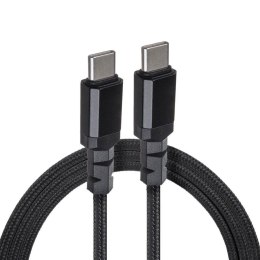 Kabel 2 x USB-C 100W Maclean MCE491 wspierający PD przesył danych do 10Gbps 5A czarny dł. 1m Maclean