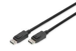 Kabel DIGITUS DisplayPort z zatrzaskami 8K 30Hz UHD Typ DP/DP M/M czarny 3m Digitus