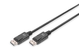 Kabel DisplayPort DIGITUS z zatrzaskami 1080p 60Hz FHD Typ DP/DP M/M czarny 10m Digitus