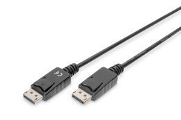 Kabel DisplayPort DIGITUS z zatrzaskami 1080p 60Hz FHD Typ DP/DP M/M czarny 2m Digitus