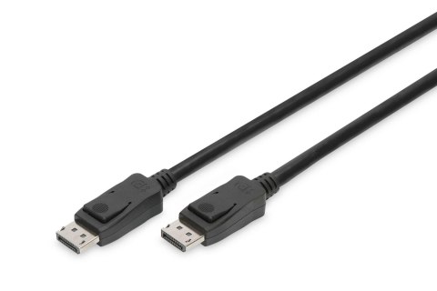 Kabel DisplayPort DIGITUS z zatrzaskami 8K 30Hz UHD Typ DP/DP M/M czarny 1m Digitus