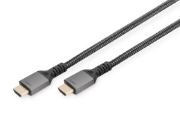 Kabel HDMI 2.1 DIGITUS PREMIUM połączeniowy Ultra HighSpeed 8K60Hz UHD Typ HDMI A/A M/M czarny 2m Digitus