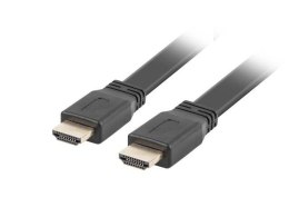 Kabel HDMI Lanberg M/M v2.0 0,5m czarny flat LANBERG