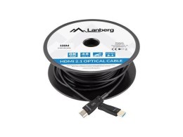 Kabel HDMI Lanberg M/M v2.1 100m 8K czarny optyczny AOC LANBERG