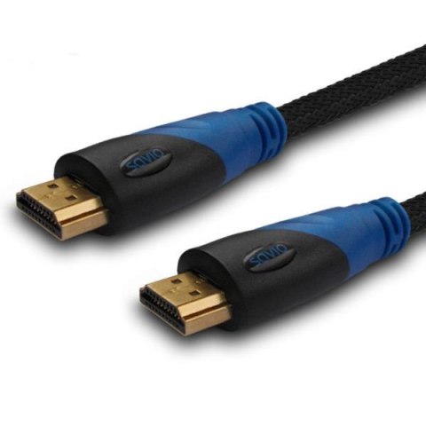 Kabel HDMI Savio CL-02 1,5m, oplot nylonowy, złote końcówki, Savio Kabel HDMI Savio CL-02 1,5m, oplot nylonowy, złote końcówki, Savio