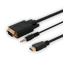 Kabel HDMI Savio CL-104 19pin męski - VGA męski 1,8m Savio