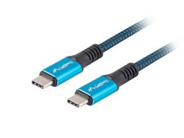 Kabel Lanberg USB-C(M/M) 0,5m 5K 60Hz czarno-niebieski LANBERG
