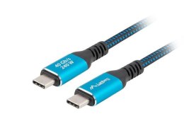 Kabel Lanberg USB-C M/M USB4 1m 240W 8K 60Hz czarno-niebieski LANBERG