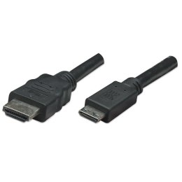 Kabel Manhattan HDMI / Mini HDMI 4K*30Hz 1.8m czarny Manhattan