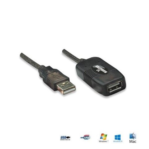 Kabel Manhattan przedłużacz USB 2.0 A-A M/F aktywny, 10m, czarny Manhattan Kabel Manhattan przedłużacz USB 2.0 A-A M/F aktywny, 10m, czarny Manhattan