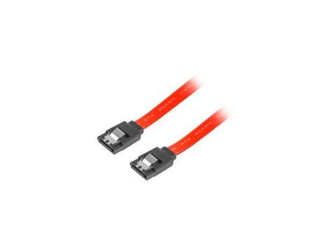 Kabel SATA Lanberg DATA III (6Gb/s) F/F 0,3m metalowe zatrzaski czerwony LANBERG Kabel SATA Lanberg DATA III (6Gb/s) F/F 0,3m metalowe zatrzaski czerwony LANBERG