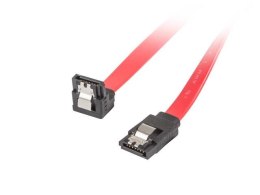Kabel SATA Lanberg SATA-III DATA 0,5m metalowe zatrzaski kątowy LANBERG