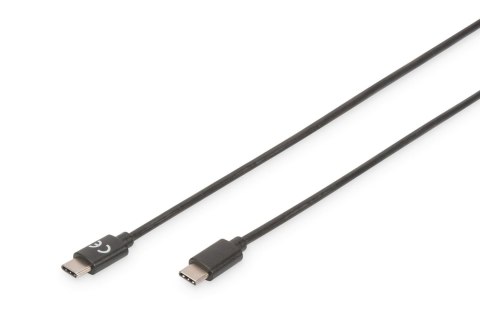 Kabel USB 2.0 DIGITUS HighSpeed Typ USB C/USB C M/M czarny 1,0m Digitus Kabel USB 2.0 DIGITUS HighSpeed Typ USB C/USB C M/M czarny 1,0m Digitus