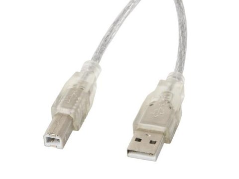 Kabel USB 2.0 Lanberg AM-BM Ferryt 3m przezroczysty LANBERG Kabel USB 2.0 Lanberg AM-BM Ferryt 3m przezroczysty LANBERG