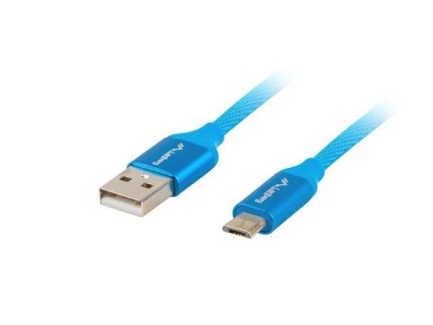 Kabel USB 2.0 Lanberg Premium micro BM-AM 1,8m QC 3.0 niebieski LANBERG Kabel USB 2.0 Lanberg Premium micro BM-AM 1,8m QC 3.0 niebieski LANBERG