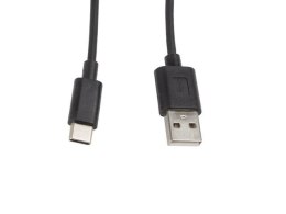 Kabel USB 2.0 Lanberg Type-C(M) - AM 1m czarny LANBERG