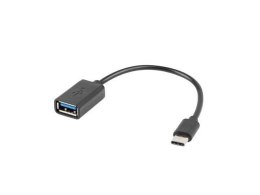 Kabel USB 2.0 Lanberg USB type-C(M) - USB-A(F) 0,15m OTG czarny LANBERG