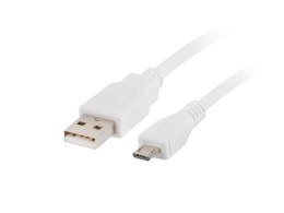 Kabel USB 2.0 Lanberg micro AM-MBM5P 1m biały LANBERG