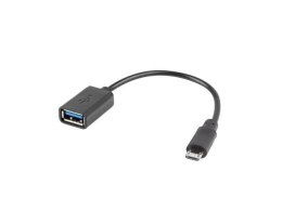 Kabel USB 2.0 Lanberg micro USB(M) - USB-A(F) 0,15m OTG czarny LANBERG