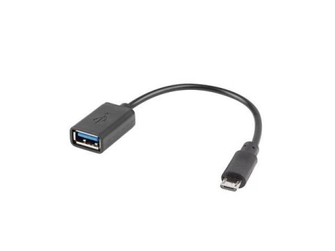 Kabel USB 2.0 Lanberg micro USB(M) - USB-A(F) 0,15m OTG czarny LANBERG Kabel USB 2.0 Lanberg micro USB(M) - USB-A(F) 0,15m OTG czarny LANBERG