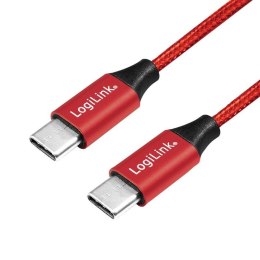 Kabel USB 2.0 LogiLink CU0156 USB-C - USB-C, M/M, czerwony, 1m LogiLink
