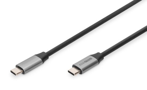 Kabel USB 3.0 DIGITUS PREMIUM 60W/5Gbps Typ USB C/USB C M/M czarny 1m Digitus Kabel USB 3.0 DIGITUS PREMIUM 60W/5Gbps Typ USB C/USB C M/M czarny 1m Digitus