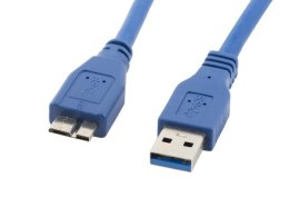 Kabel USB 3.0 Lanberg micro AM-MBM5P 0,5m niebieski LANBERG