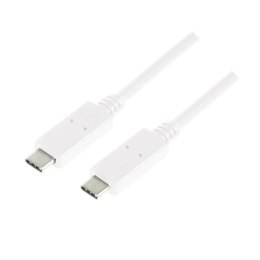 Kabel USB 3.2 Gen2x1 LogiLink CU0130 USB-C - USB-C, M/M, biały, 0,5m LogiLink