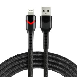 Kabel USB -> Lightning everActive CBB-1IBR 1m 2,4A RGB LED czarny Everactive