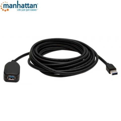 Kabel USB Manhattan aktywny USB 3.0 A-A M/F,5m, czarny Manhattan Kabel USB Manhattan aktywny USB 3.0 A-A M/F,5m, czarny Manhattan
