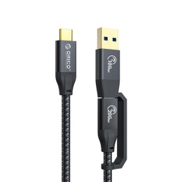 Kabel USB Orico ACC32-03-BK-BP USB-C - USB-C+USB-A 20 Gbps, 4K, 100W, 0,3m ORICO